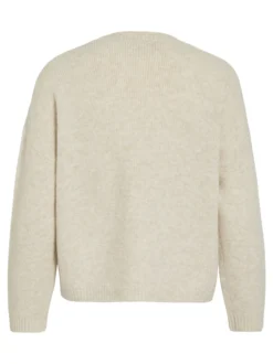 Vila Damen Pullover - VIMarcipel in beige braun