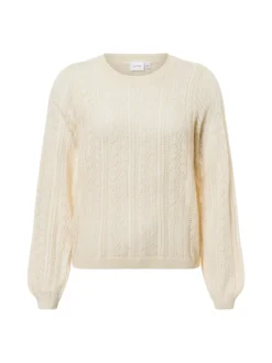 Vila Damen Strickpullover - Vipolana in beige