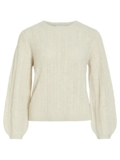 Vila Damen Strickpullover - VILiga in sand