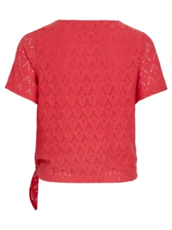 Vila Damen T-Shirt - VIAmalina in rot - Ärmel: kurzarm