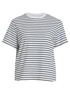 Vila Damen T-Shirt - VINora in weiß schwarz