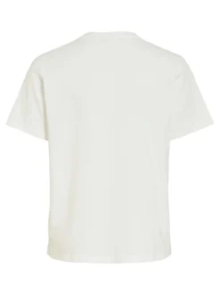 Vila Damen T-Shirt - VISybilla Cherry in weiß himbeer
