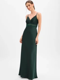 VM Damen Abendkleid in tanne - Ausschnitt: V-Ausschnitt
