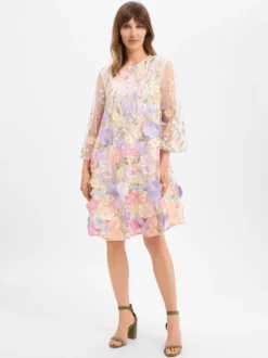 Y.A.S Damen Blumenkleid - YASFlowering in rosa flieder