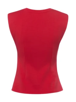 Y.A.S Damen Jersey-Top - YASPina in rot