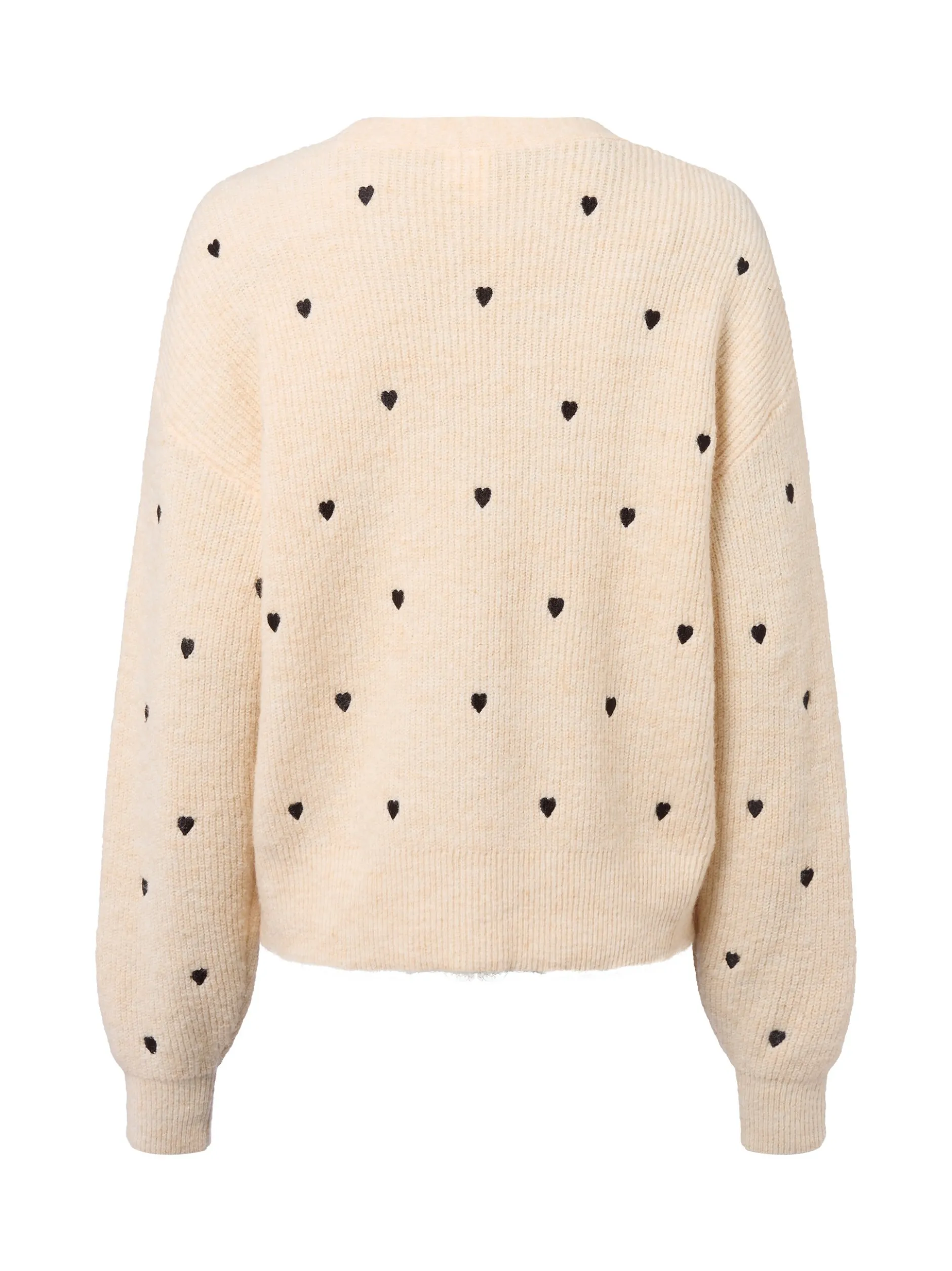Y.A.S Damen Strickjacke mit Alpaka-Anteil - YASBow in sand schwarz
