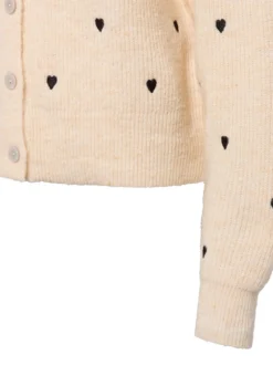Y.A.S Damen Strickjacke mit Alpaka-Anteil - YASBow in sand schwarz