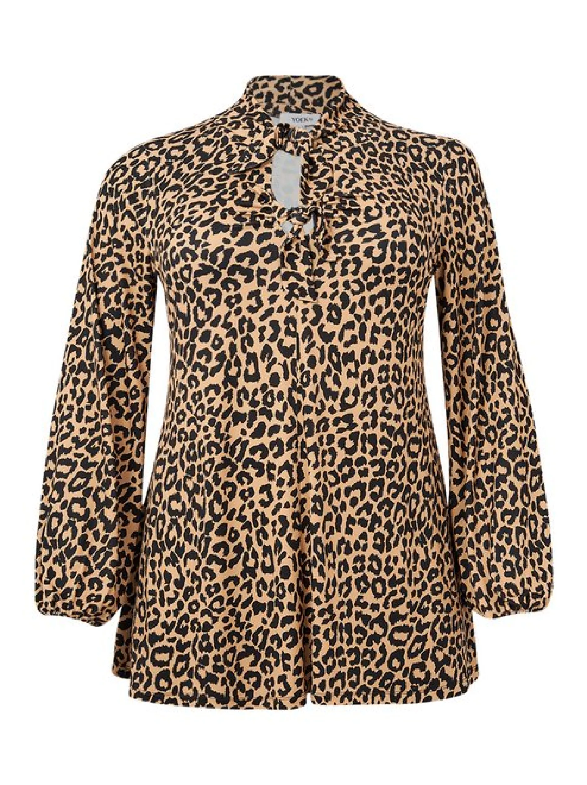 YOEK Damen Bluse in beige schwarz