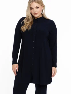 YOEK Damen Bluse in blau