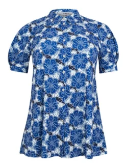 YOEK Damen Bluse in blau