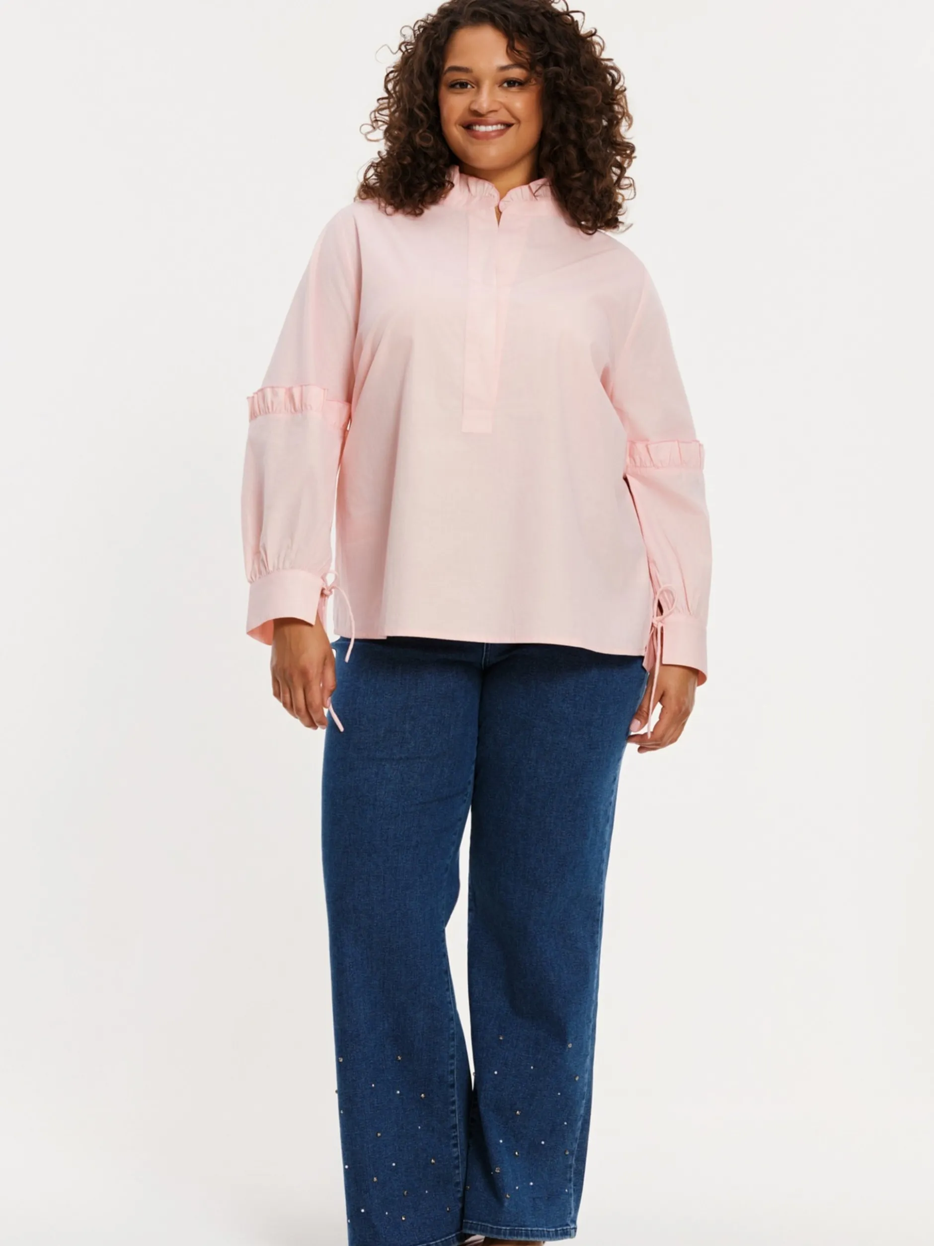YOEK Damen Bluse in rosa