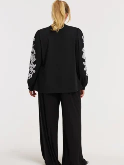YOEK Damen Bluse in schwarz
