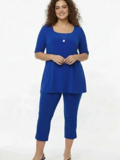YOEK Damen Culotte in blau