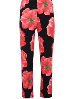 YOEK Damen Hose in rot mehrfarbig