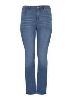YOEK Damen Jeans in medium stone