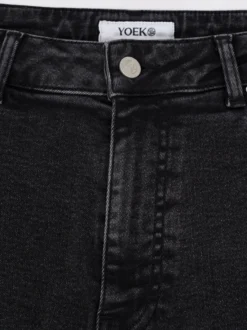 YOEK Damen Jeans in schwarz