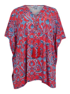 YOEK Damen Kaftan in rot