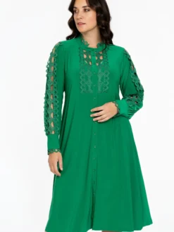YOEK Damen Kleid in grün