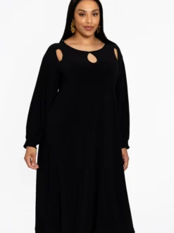 YOEK Damen Kleid in schwarz