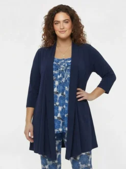 YOEK Damen Strickjacke in blau