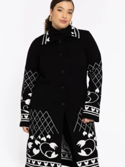 YOEK Damen Strickjacke in schwarz