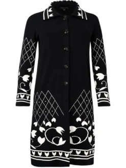 YOEK Damen Strickjacke in schwarz