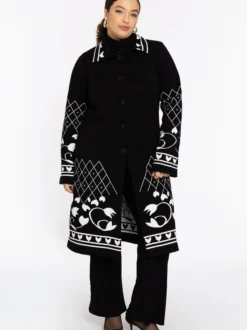 YOEK Damen Strickjacke in schwarz