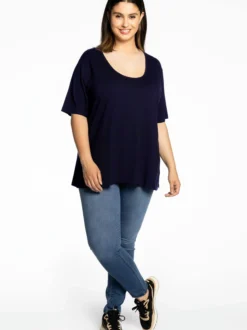 YOEK Damen T-Shirt in marine