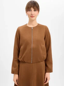 zero Damen Blouson in cognac - Ärmel: langarm