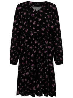 zero Damen Blusenkleid in schwarz