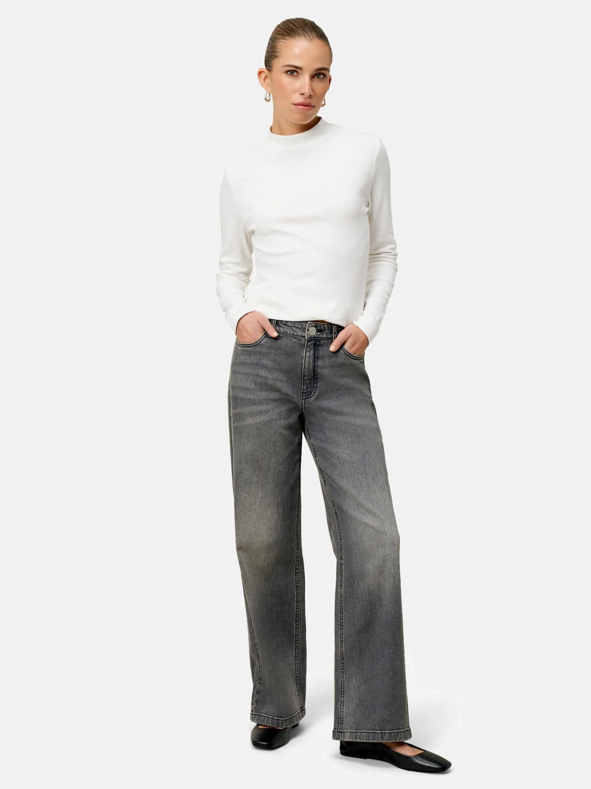 zero Damen Jeans in schwarz denim