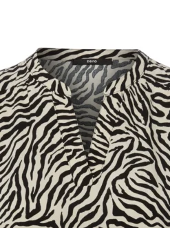 zero Damen Schlupfbluse in beige schwarz