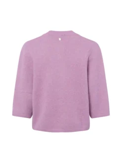 zero Damen Strickjacke in flieder - Ausschnitt: Rundhals