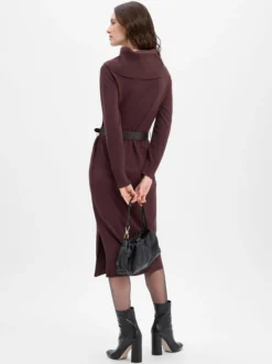 zero Damen Strickkleid in schoko - Ärmel: langarm