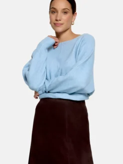 zero Damen Strickpullover in blau