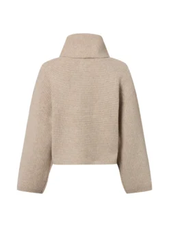 zero Damen Strickpullover mit Wollanteil in beige