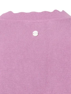 zero Damen Strickshirt in aubergine - Ärmel: kurzarm